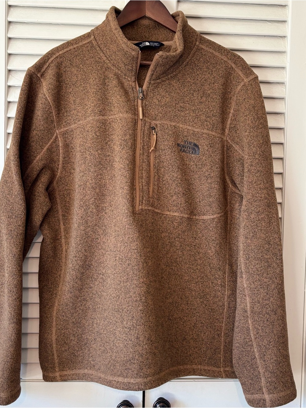 The North Face Men’s Brown Zip-Up Fleece Pullover